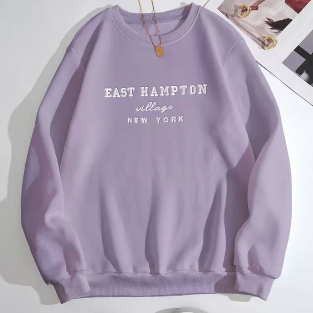 SHEIN Light Purple Sweatshirt